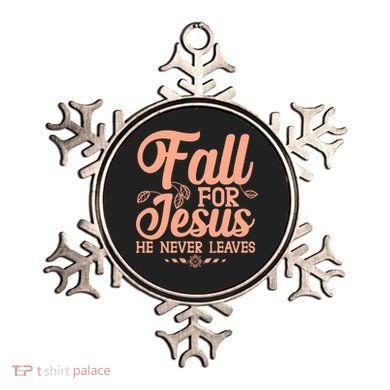 Fall For Jesus He Never Leaves Ornament