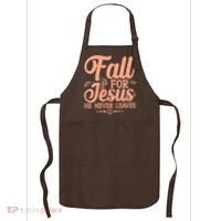Fall For Jesus He Never Leaves Apron thumb 0