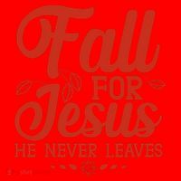 Fall For Jesus He Never Leaves Santa Hat thumb 1