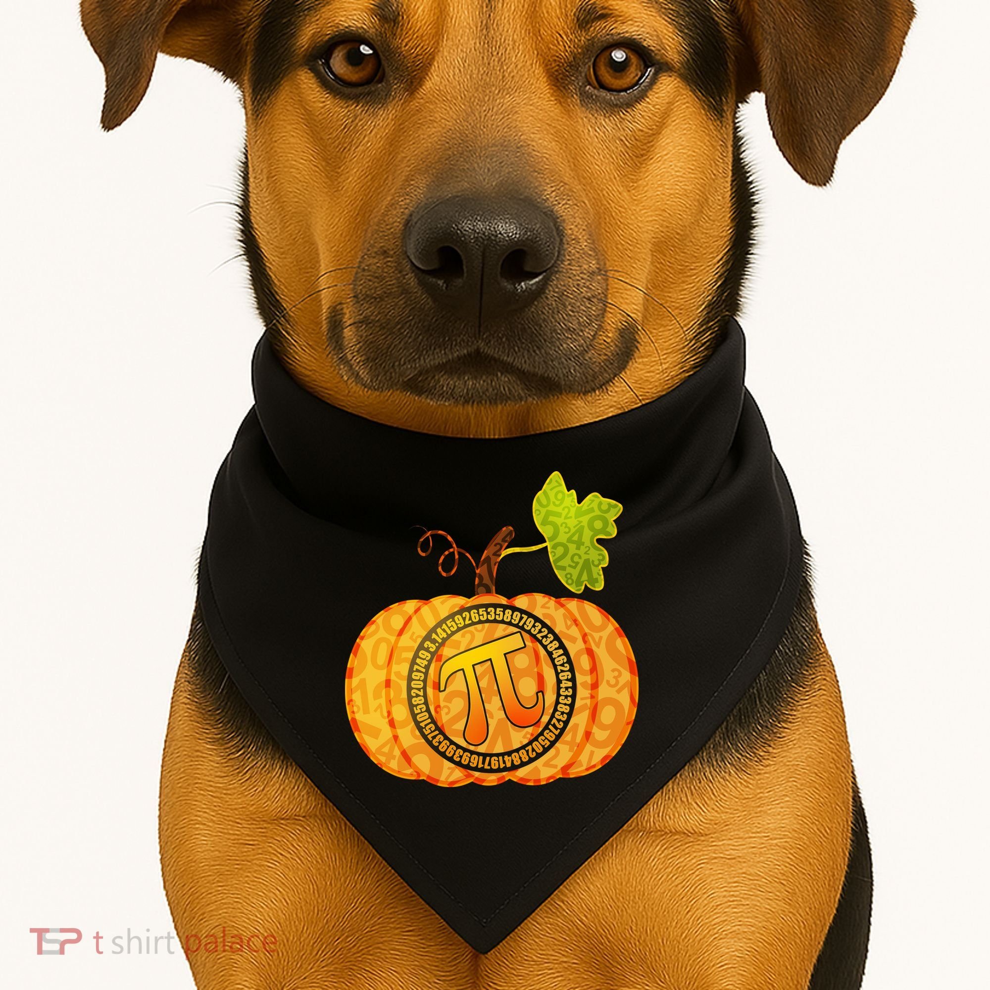 Fall Pumpkin Pi 3.14 Autumn USA-Made Doggie Bandana