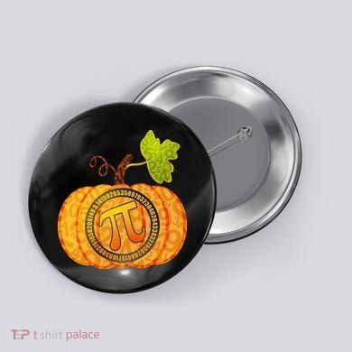 Fall Pumpkin Pi 3.14 Autumn Button