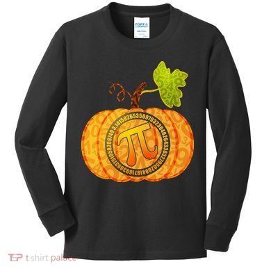Fall Pumpkin Pi 3.14 Autumn Kids Long Sleeve Shirt