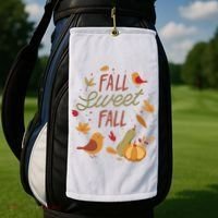Fall Sweet Fall Autmn Golf Towel thumb 2