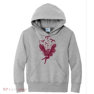 Falling Angel Doves Kids Hoodie