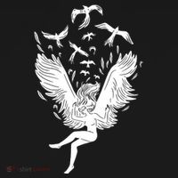 Falling Angel Doves Bucket Hat thumb 4