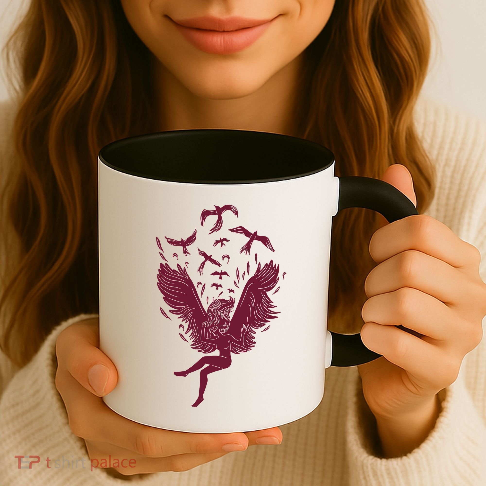 Falling Angel Doves Coffee Mug