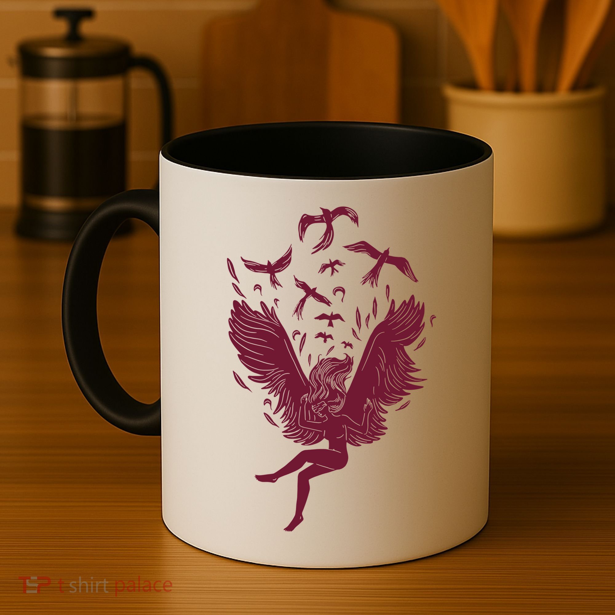 Falling Angel Doves Coffee Mug
