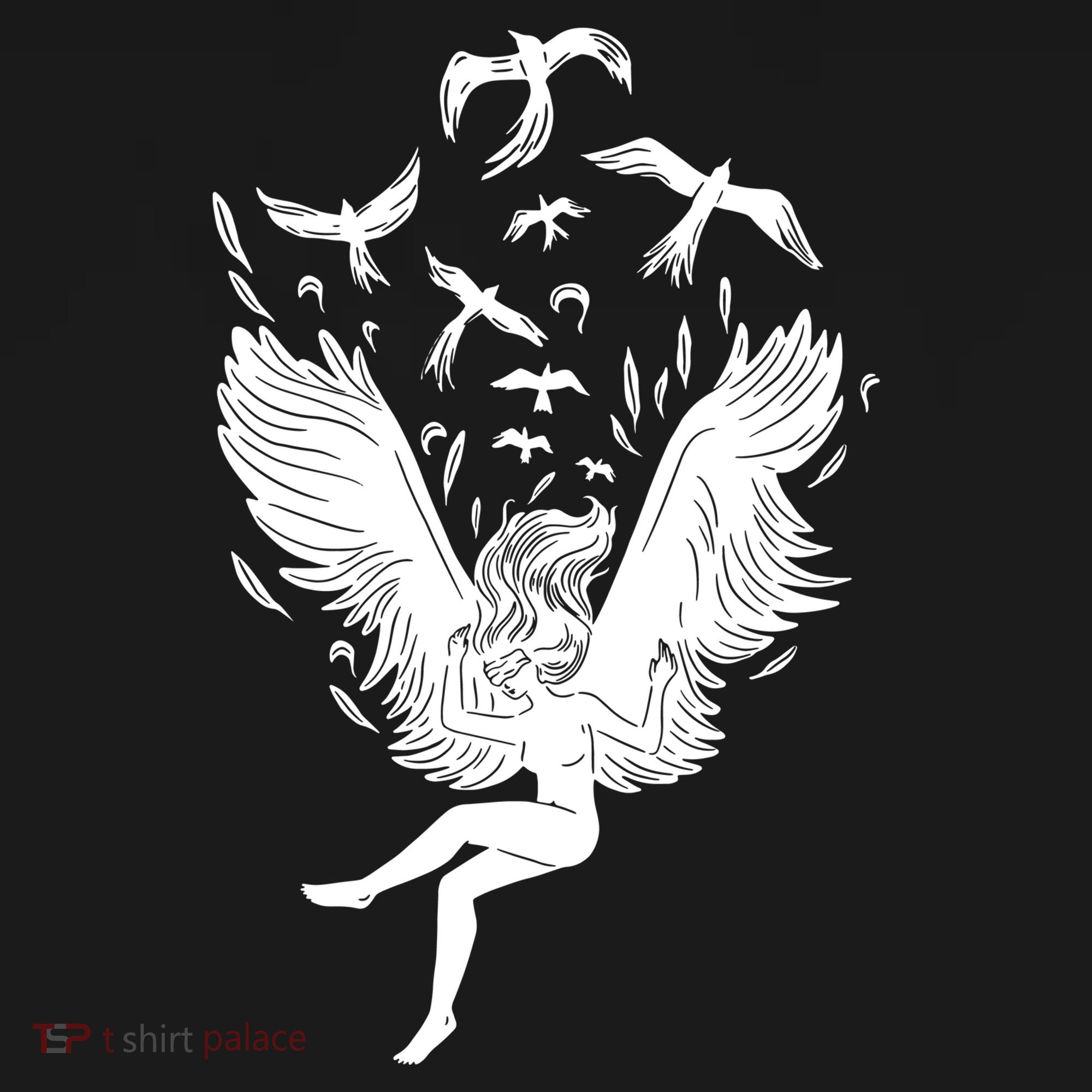 Falling Angel Doves Ornament