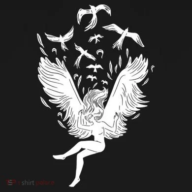 Falling Angel Doves Tall Hoodie