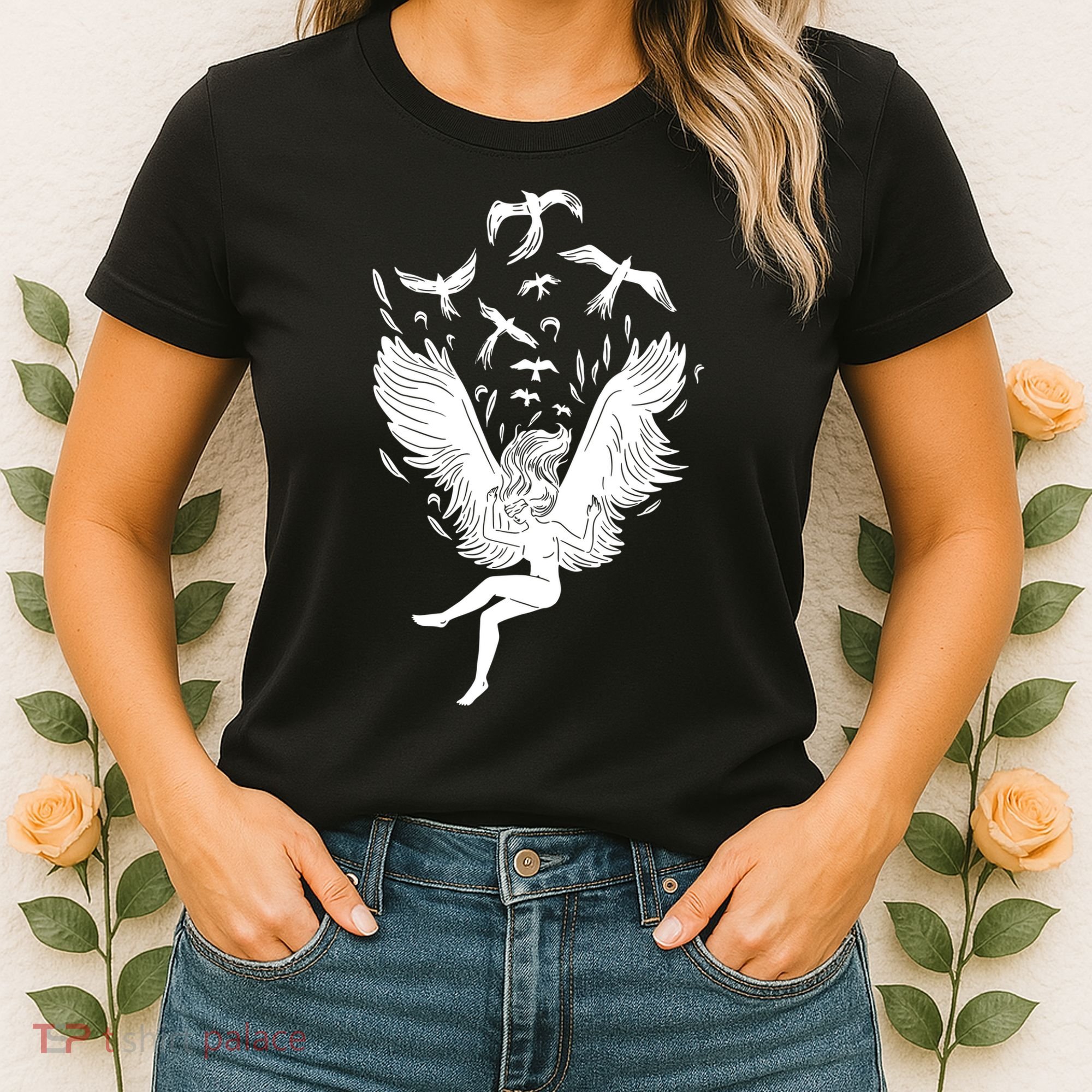 Falling Angel Doves Women's T-Shirt