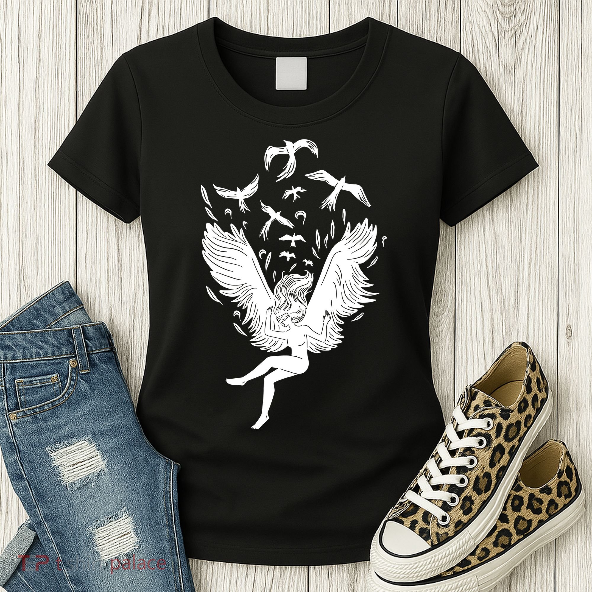 Falling Angel Doves Women's T-Shirt