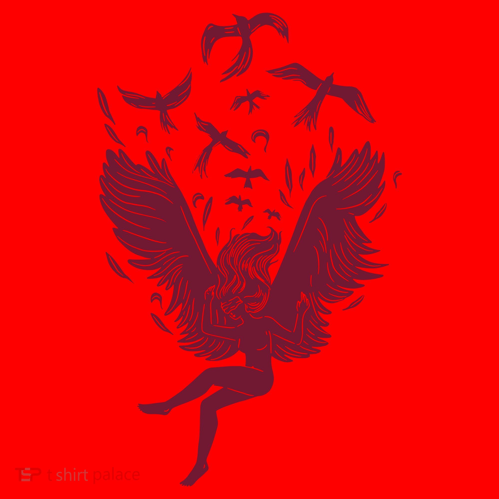 Falling Angel Doves Santa Hat