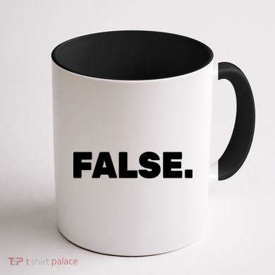 False. Coffee Mug back