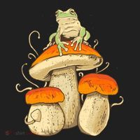 Frog And Mushrooms Funny Gift Women's Sweatshirt thumb 2