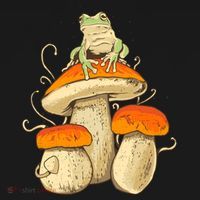 Frog And Mushrooms Funny Gift Women's Hoodie thumb 2