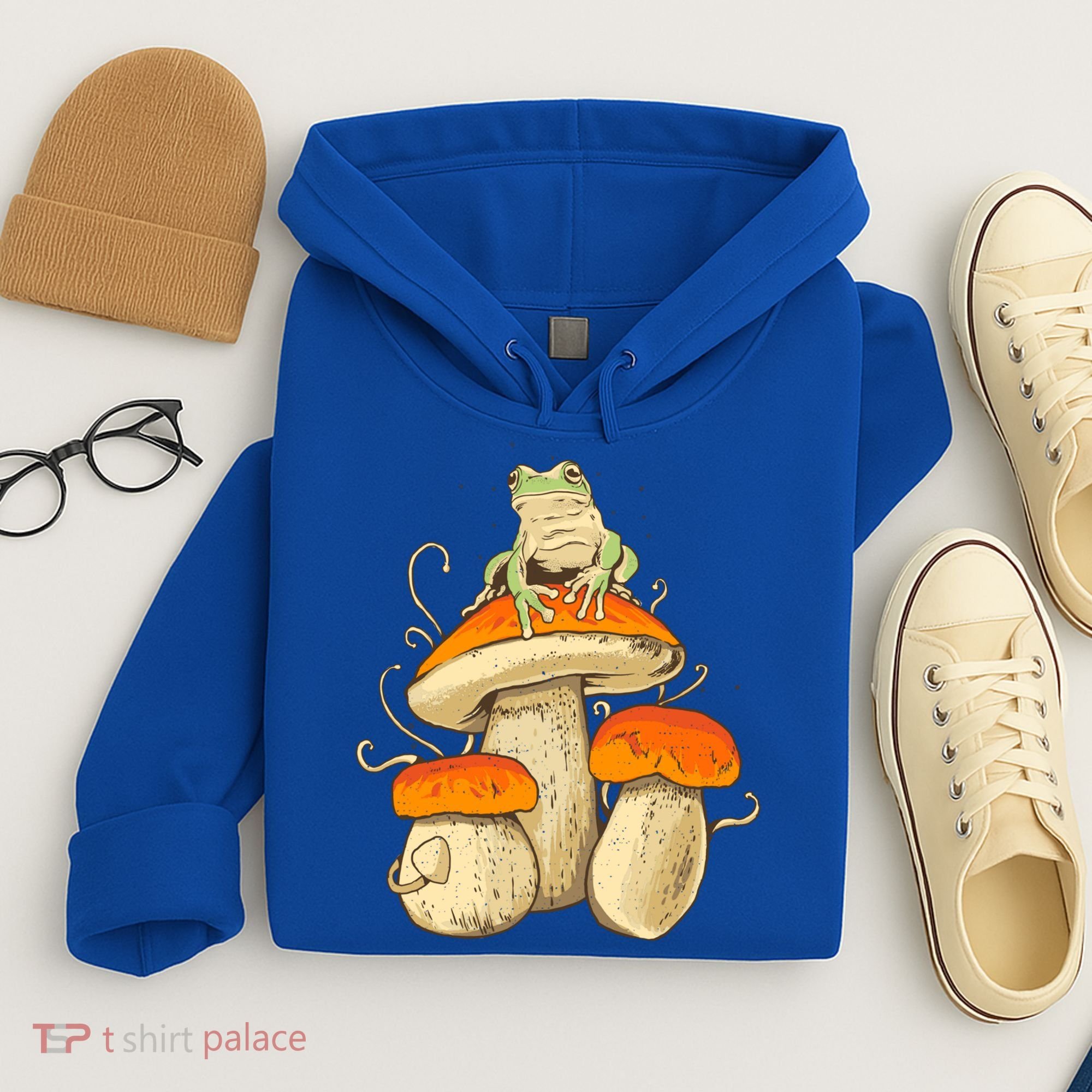 Frog And Mushrooms Funny Gift Hoodie