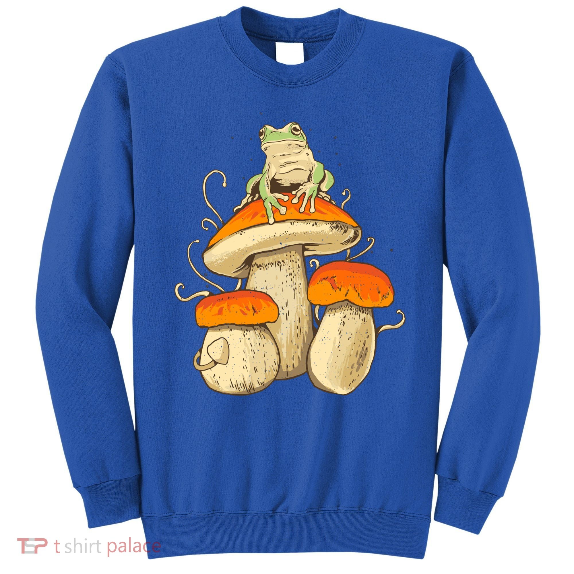 Frog And Mushrooms Funny Gift Sweatshirt