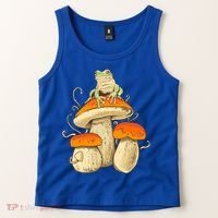 Frog And Mushrooms Funny Gift Tank Top thumb 2