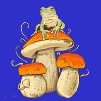 Frog And Mushrooms Funny Gift Tank Top thumb 6