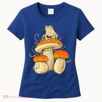 Frog And Mushrooms Funny Gift Women's T-Shirt thumb 0