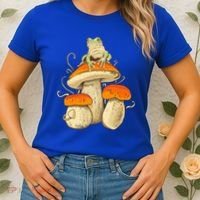 Frog And Mushrooms Funny Gift Women's T-Shirt thumb 2