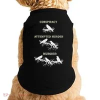 Funny Attempted Murder Crow Doggie Tank thumb 0