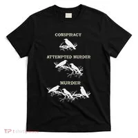 Funny Attempted Murder Crow T-Shirt thumb 0