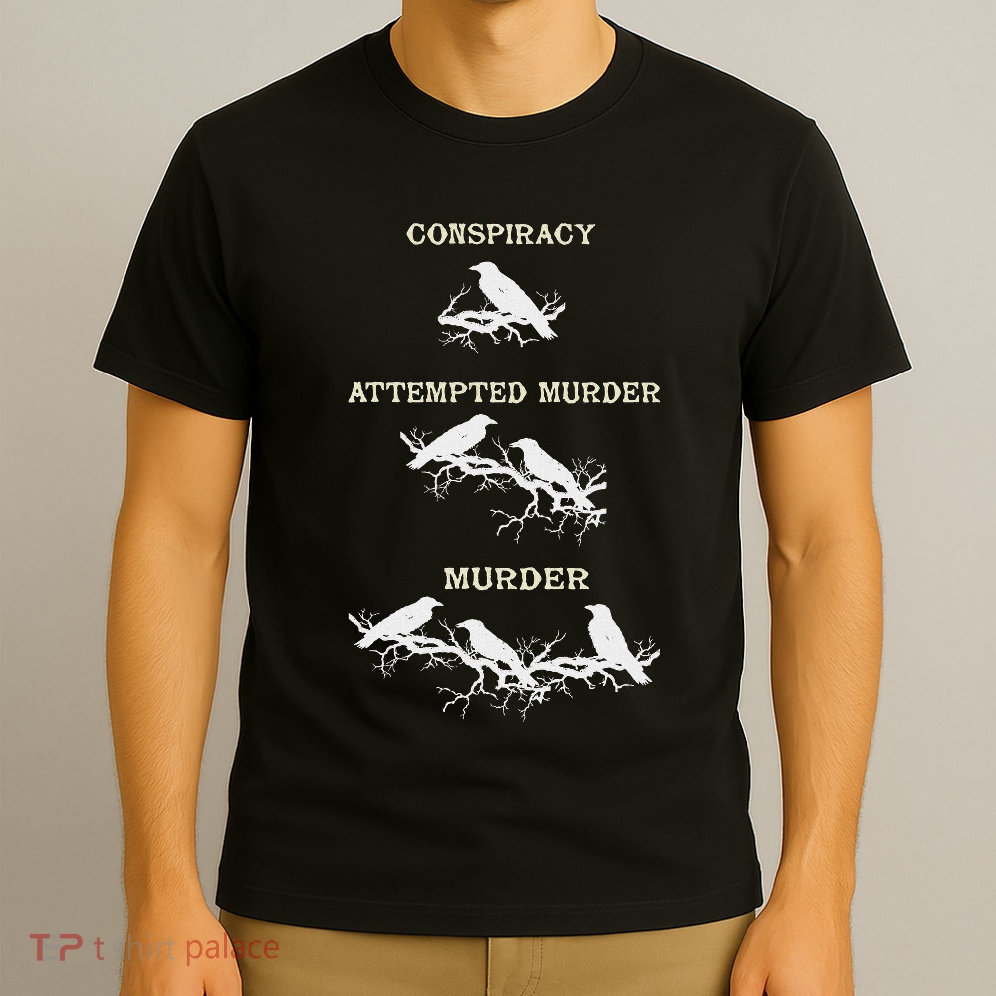 Funny Attempted Murder Crow T-Shirt
