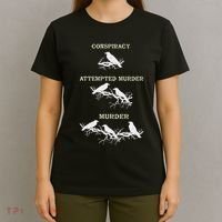 Funny Attempted Murder Crow T-Shirt thumb 4