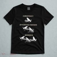 Funny Attempted Murder Crow T-Shirt thumb 5