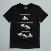 Funny Attempted Murder Crow T-Shirt thumb 5