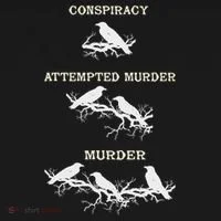 Funny Attempted Murder Crow Bucket Hat thumb 4