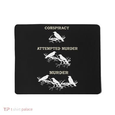 Funny Attempted Murder Crow Mousepad