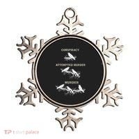 Funny Attempted Murder Crow Ornament thumb 0