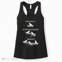 Funny Attempted Murder Crow Women's Tank Top thumb 0