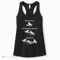 Funny Attempted Murder Crow Women's Tank Top thumb 0
