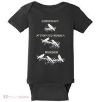 Funny Attempted Murder Crow Baby Bodysuit thumb 0