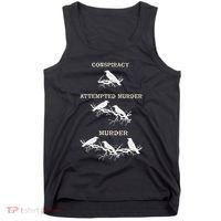 Funny Attempted Murder Crow Tank Top thumb 0