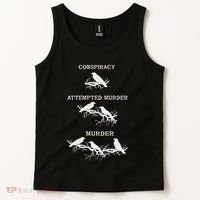 Funny Attempted Murder Crow Tank Top thumb 2