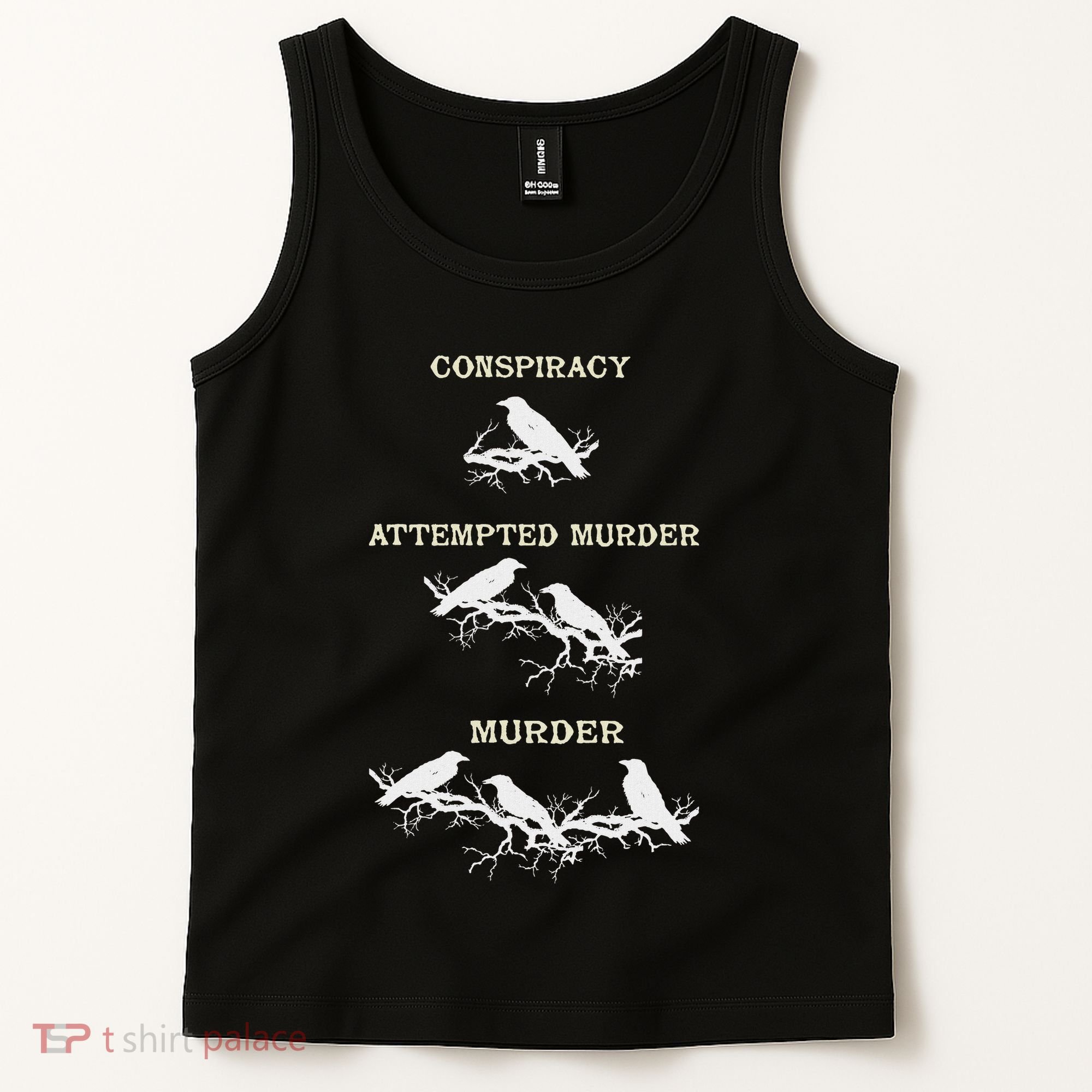 Funny Attempted Murder Crow Tank Top