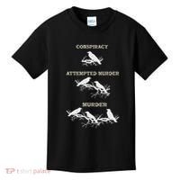 Funny Attempted Murder Crow Kids T-Shirt thumb 0