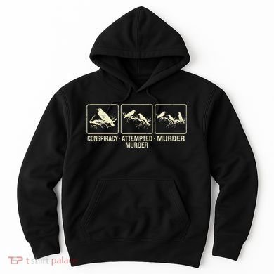 Funny Attempted Murder Crow Hoodie