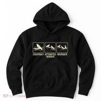 Funny Attempted Murder Crow Hoodie thumb 0
