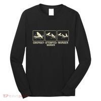 Funny Attempted Murder Crow Long Sleeve Shirt thumb 0