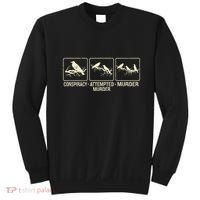 Funny Attempted Murder Crow Sweatshirt thumb 0