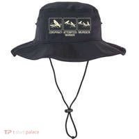 Funny Attempted Murder Crow Bucket Hat thumb 0