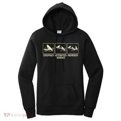 Funny Attempted Murder Crow Women's Hoodie