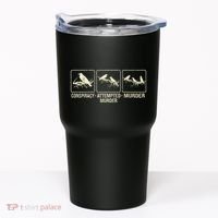 Funny Attempted Murder Crow Tumbler thumb 0