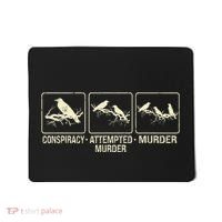 Funny Attempted Murder Crow Mousepad thumb 0