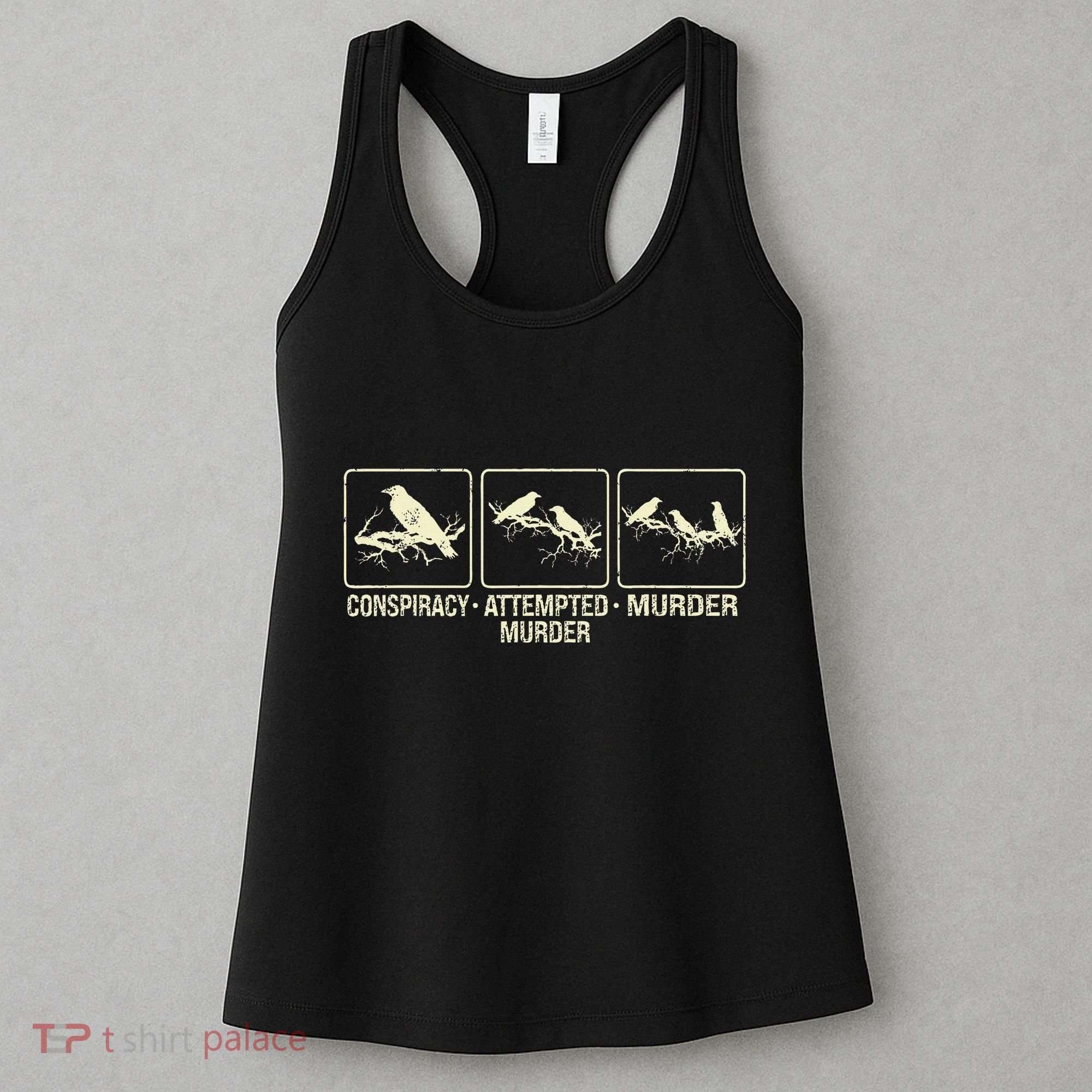 Funny Attempted Murder Crow Women's Tank Top